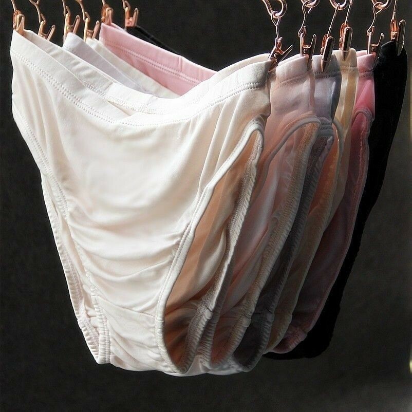 Damen 100% Echte Seide Gestrickt Unterhose Höschen Unterwäsche Weich