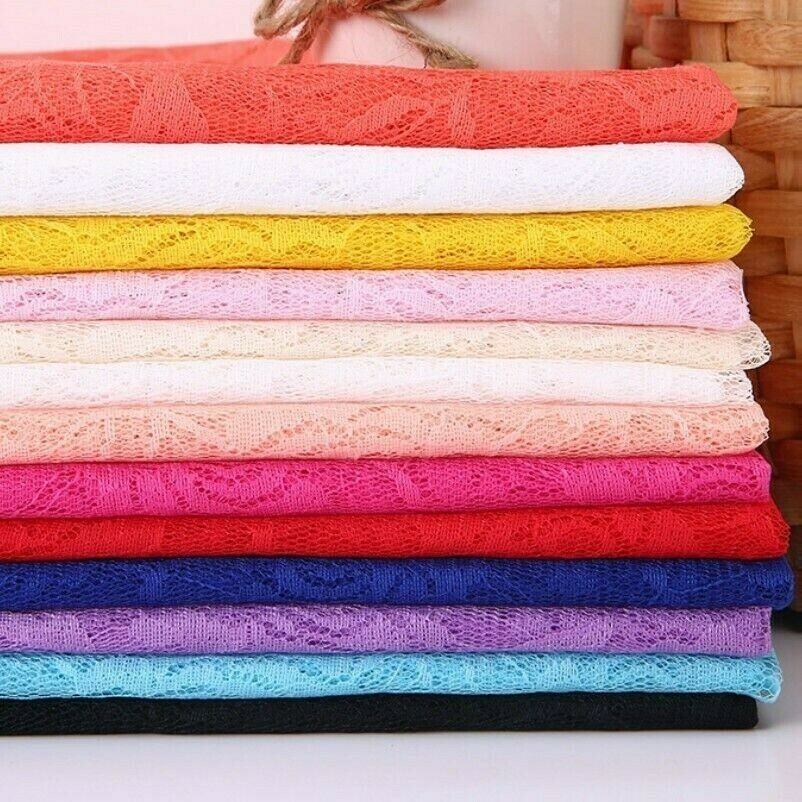 Nuovo Rosa Fiori Floreale Pizzo Tessuto da Sposa Abbigliamento Festa Craft 100*