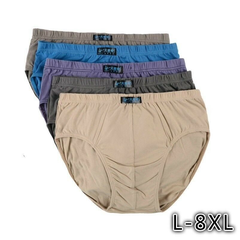 5 Stück Herren Man Unterwäsche Baumwolle Unterhosen Shorts Übergröße Farbe