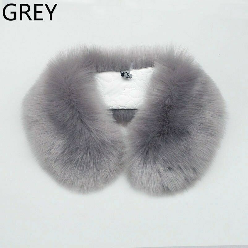 Women Faux Fox Fur Collar Scarf Shawl Neck Wrap Furry Fluffy Soft Warm Winter