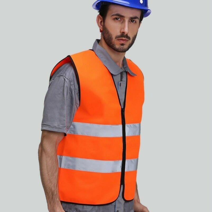 Hi-Vis Safety Vest Reflective Waistcoat High Visibility Security Jacket Gilet