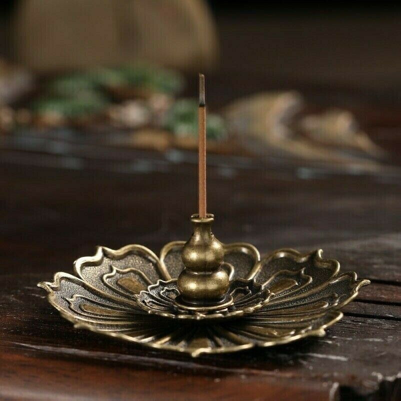 9-Hole Retro Lotus Flower Incense Burner Holder Censer Plate for Stick Cone