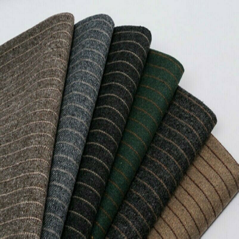 Gestreifter Stoff Wolle Mischung Kunst Kaschmir Tweed Tuch für Anzug Mantel Hose