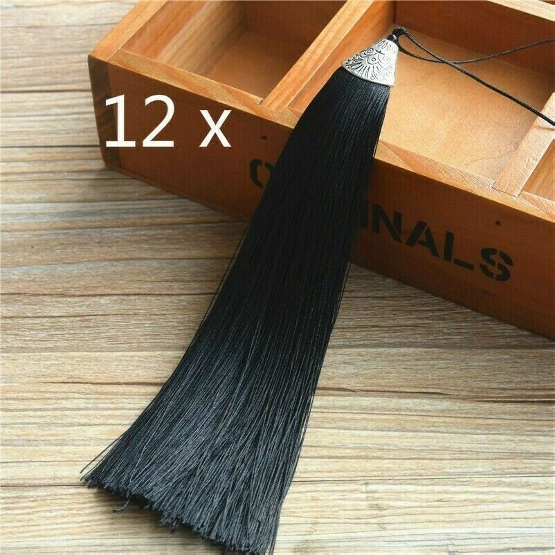 12 X Lusso Setosa Nappe Artigianato 17cm Orlo Tessuto Cucito Adorn Abbigliamento