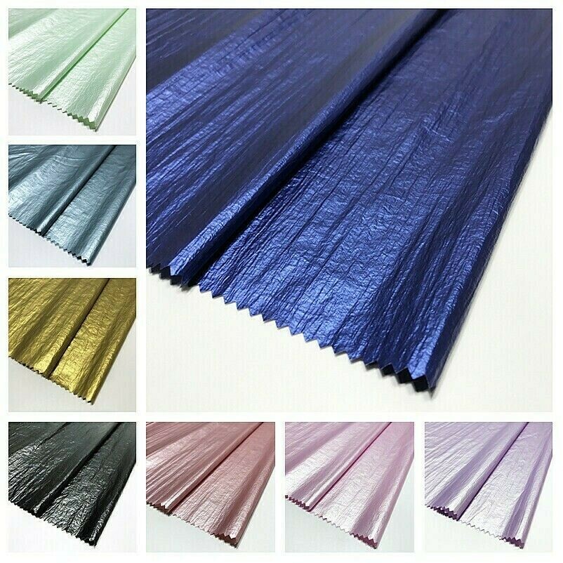 Metallisch Stoff Pearlized Glänzend Knitter DIY für Puffer Mantel Kleid Wohndeko