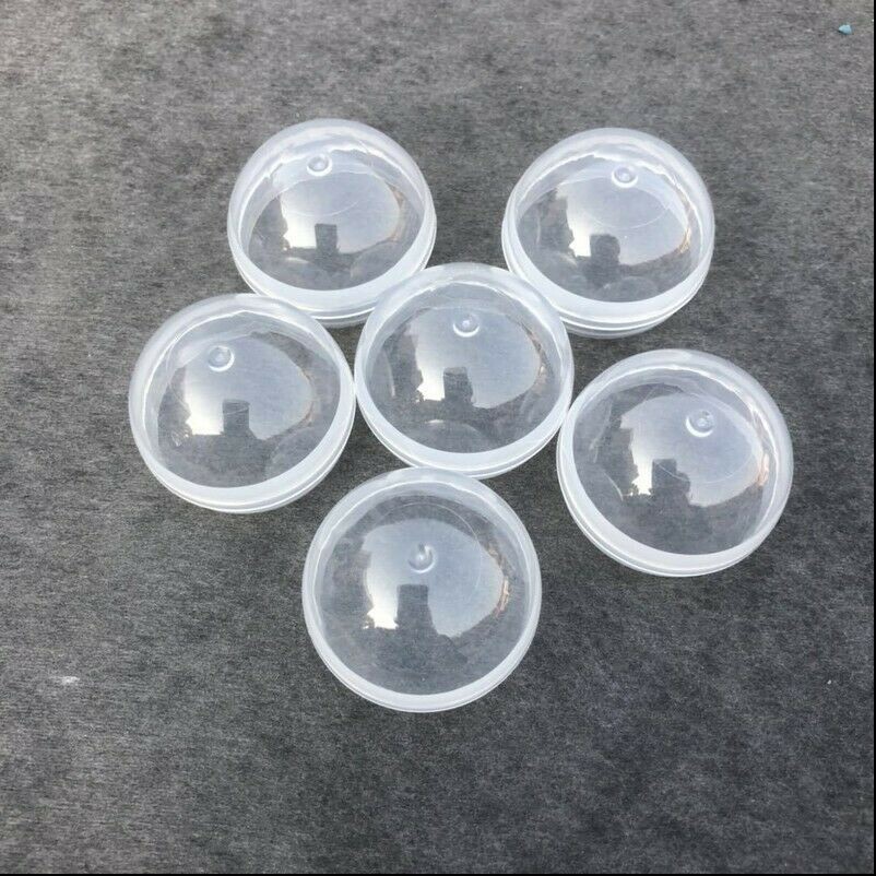 100 Packs of Round Empty Capsules for Toy Vending Machine 28 MM Transparent