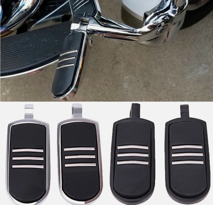✅️Black StreamLiner Foot pegs Footrest For Harley Touring Road King Street Glide