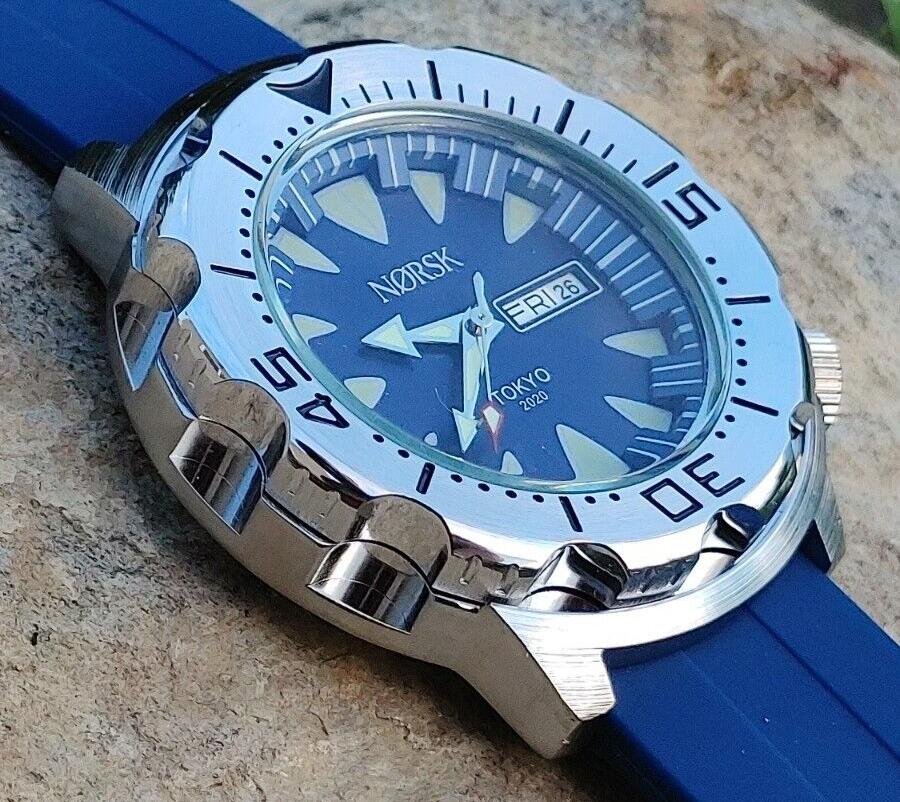 Sea Monster Watch, Norsk, Norway Tokyo Olympics Diver, Citizen quartz - Blue