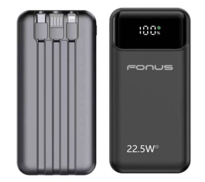 10000mAh Power Bank 22.5W PD Fast Charge Backup Battery Portable for Cell Phones