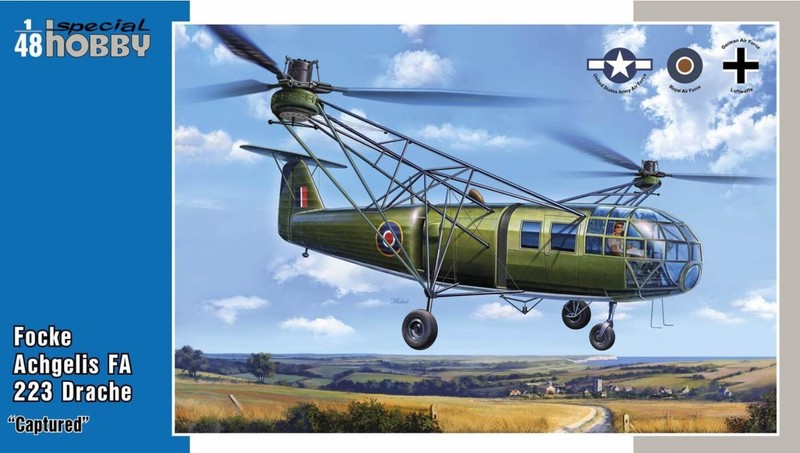 Mw22 Special Hobby Sh48201 Focke Achgelis Fa 223 Drache Captured 1-48 Flugzeu