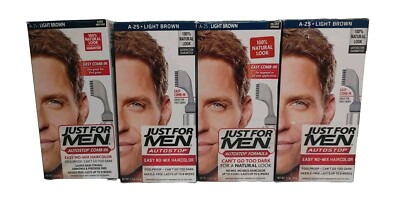 4-  Just For Men, Autostop, Light Brown A-25. Brand New Boxes