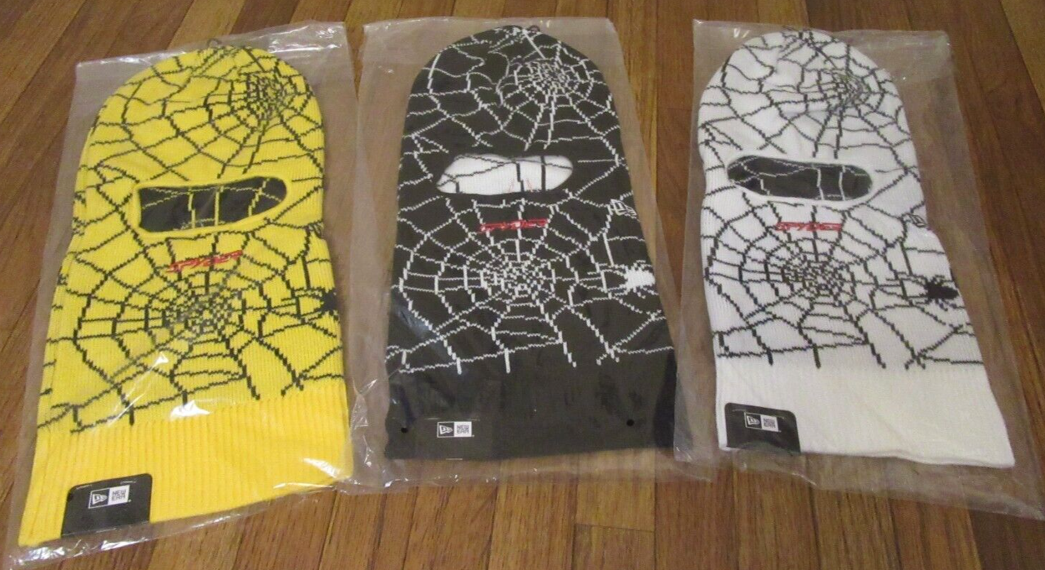 Supreme Spyder New Era Balaclava Yellow Black White FW24