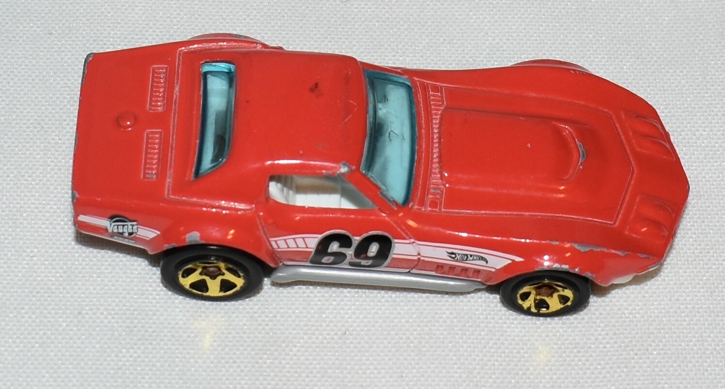 2010 Hot Wheels '69 COPO Corvette, #69, Orange, Made in