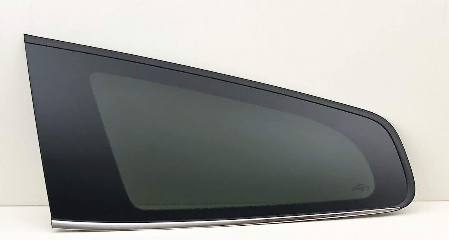 Driver Left Side Quarter Window Glass Partial Chrome For 09-17 Chevy Traverse