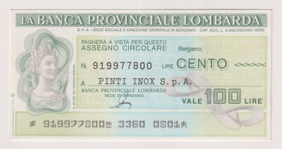 Miniassegni Provinciale Lombarda - 100 lire Pinti Inox - SENZA DATA