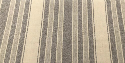 Ralph Lauren Wool Upholstery Fabric- Purcell Stripe / Flint 2.10 yd LCF67557F