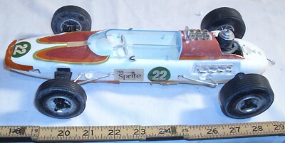 TESTORS ONE SPRITE SPECIAL IN RACE CAR GAS POWERED TETHER CAR 1970s