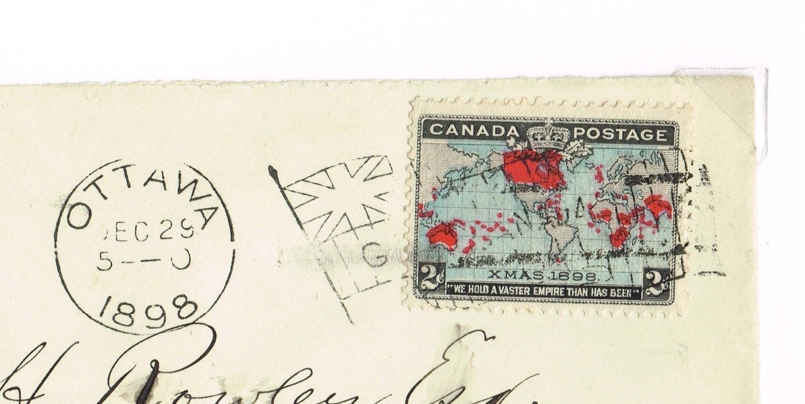 CANADA MAP STAMP FLAG CANCELS OTTAWA RARE G DIE    (OCT10,2