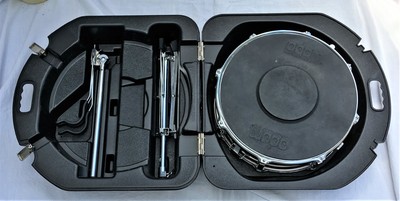 LUDWIG Snare Drum Acrolite 5X14 Black Galaxy Stand Practice Pad Hard Case