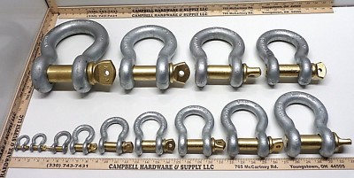 Screw Pin Anchor Shackle Clevis D Ring Bow Lifting Pulling Sizes 3/16" to 2"®️🆕