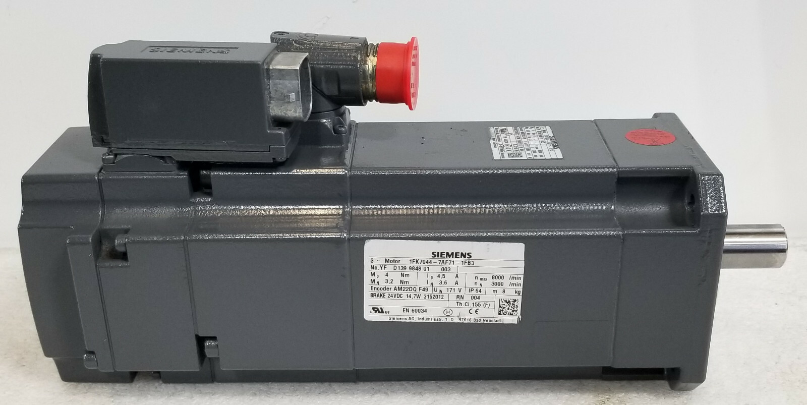 SIEMENS MOTOR, MODEL# 1FK7044-7AF71-1FB3 | eBay SIEMENS MOTOR, MODEL# 1FK7044-7AF71-1FB3 | eBay