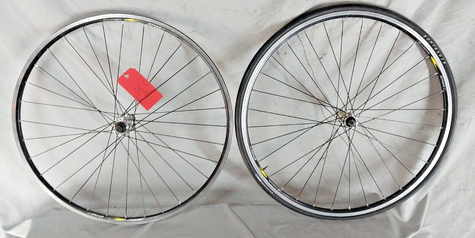 Alexrims AT450 700c Road Bike Wheel Set 130/100 32S Black 10