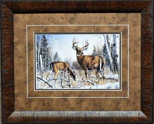 Jim Hansel Standing Guard- Deer Framed Art Print - 21