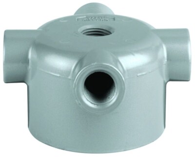 Killark VXA-2, Lighting Fixture Splice Box, V Ser Incan .75 In X Type Deep, 1 PC