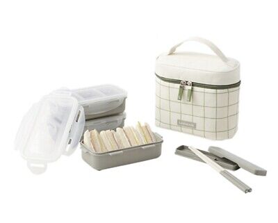Lock & Lock 3 Layers Lunch Box Set Food container with Bag and Chopsticks set