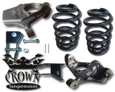2000-06 2/3'' Lowering Kit Coils Spindles Shock Ext Tahoe Yukon Escalade Suburban