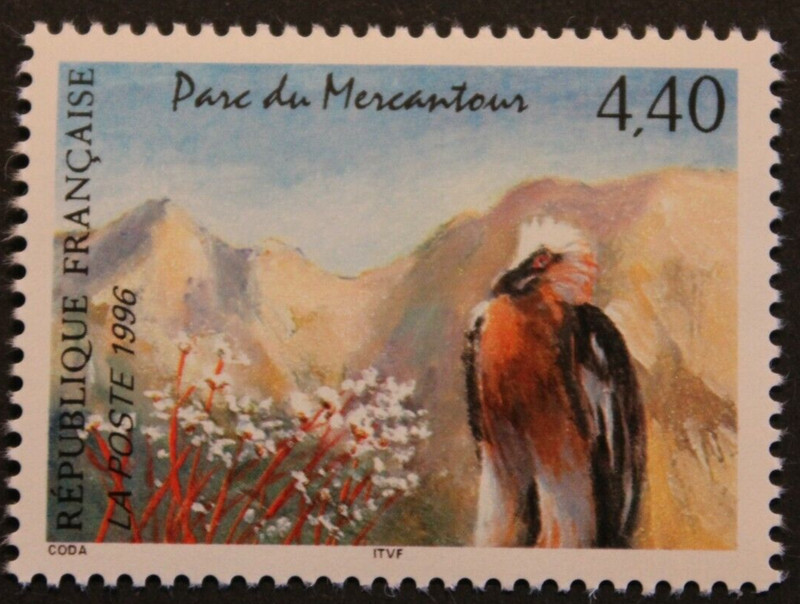 Timbre - France - Parc Du Mercantour - GypaÃ¨Te Barbu - Neuf **- Yt2999 - 1996