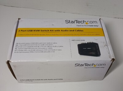 Startech.com - 2 Port USB KVM Switch Kit w Audio Cables Control 2 USB Computers