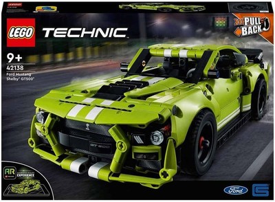 LEGO Technic Ford Mustang Shelby GT500 Building Set 42138 Pull Back Drag Race