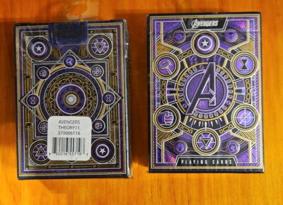 2 Marvel Avengers Playing Cards Deck Theory 11 Purple Poker Deck IRON MAN THOR 