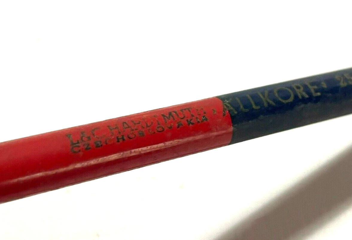 c.1930s L & C Hardtmuth Allkore Blue Red Czech 2 sided Pencil