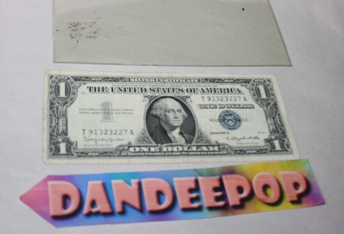 Vintage One Silver Certificate Dollar Bill Money 1957B T91323227A Washington