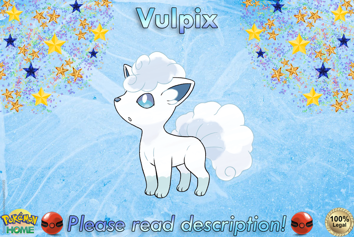 yu ✨Alolan Vulpix EVENT 6IV✨Pokémon Sword/Shield S/V HOME