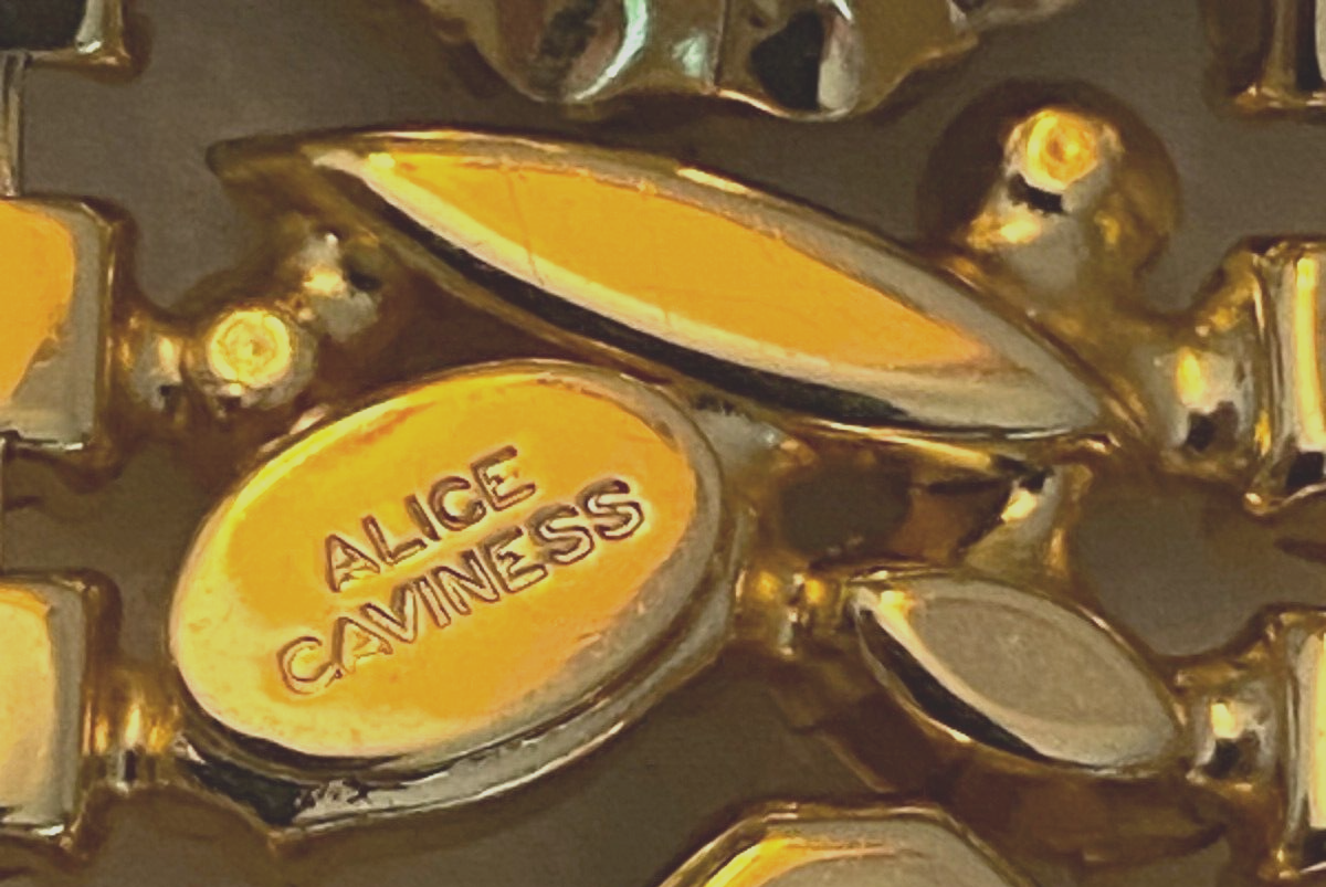 Alice Caviness vintage jewelry, STUNNING jeweled bracelet, 1" wide