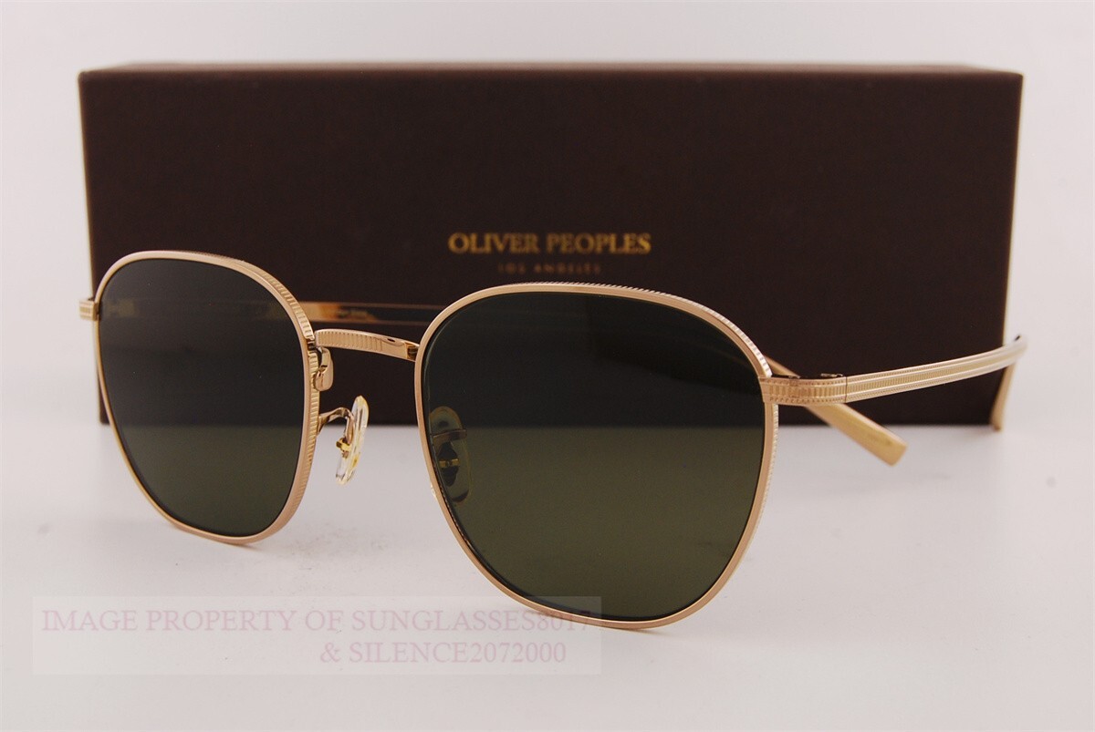 Pre-owned Oliver Peoples Sunglasses Ov 1329/st 503552 Gold/green
