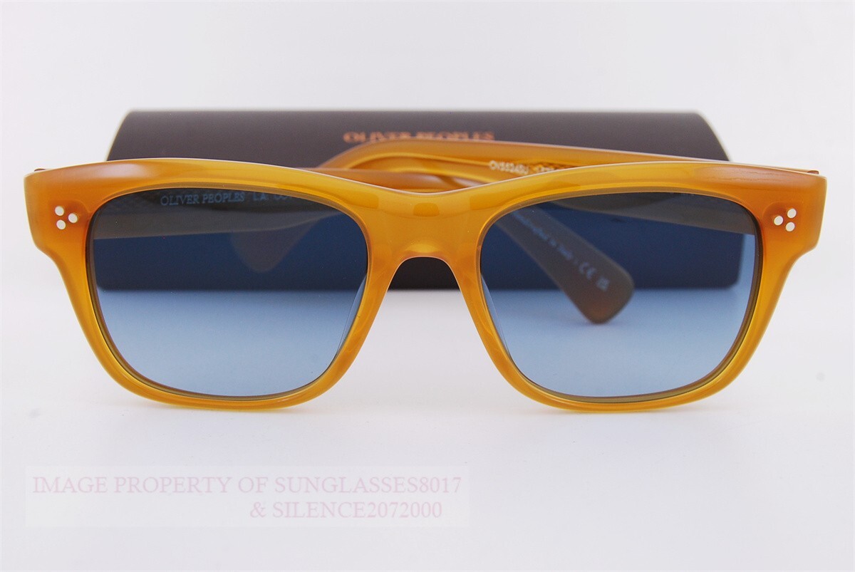 Pre-owned Oliver Peoples Sunglasses Birell Sun Ov 5524/su 1578q8 Amber/marine Gradient In Blue