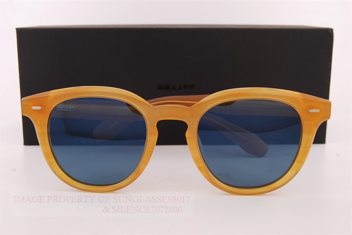 Pre-owned Oliver Peoples Sunglasses N.05 Sun Ov 5547su 1779w5 Matte Goldwood/blue