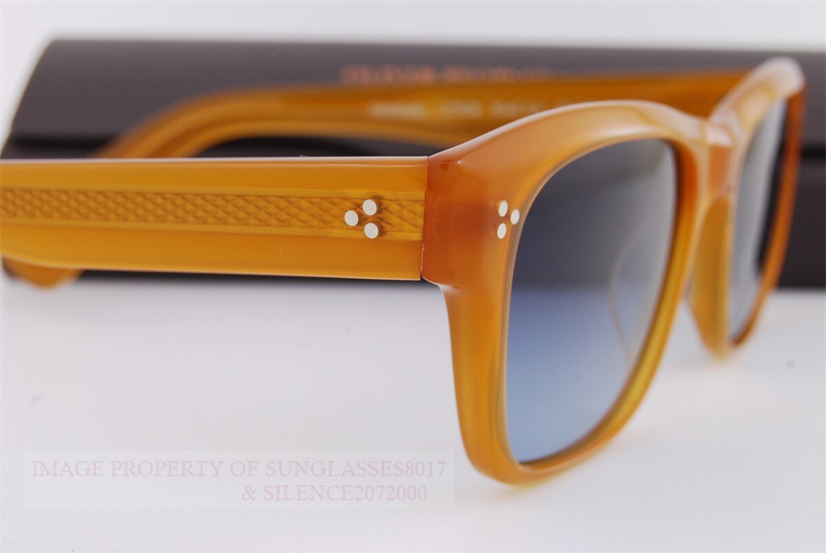 Pre-owned Oliver Peoples Sunglasses Birell Sun Ov 5524/su 1578q8 Amber/marine Gradient In Blue