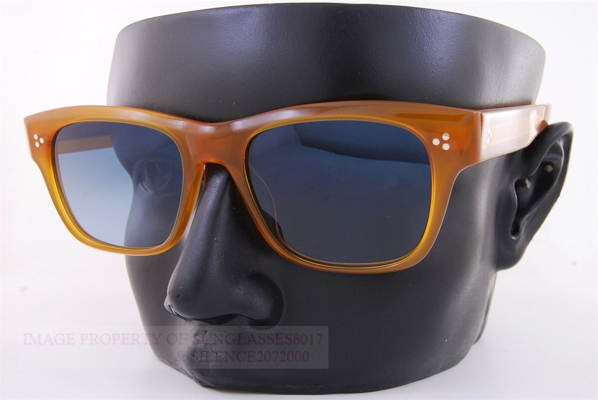 Pre-owned Oliver Peoples Sunglasses Birell Sun Ov 5524/su 1578q8 Amber/marine Gradient In Blue