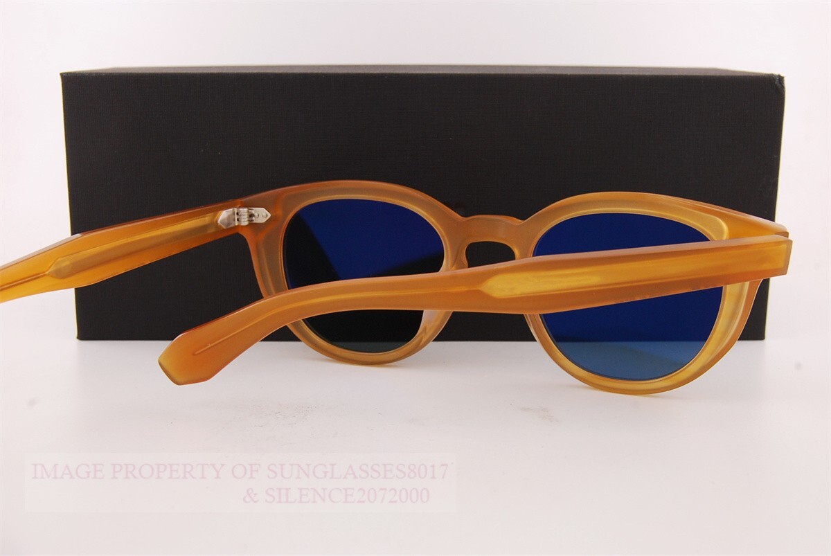 Pre-owned Oliver Peoples Sunglasses N.05 Sun Ov 5547su 1779w5 Matte Goldwood/blue