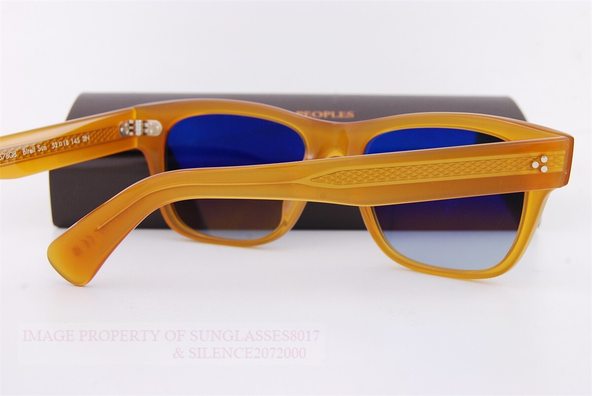Pre-owned Oliver Peoples Sunglasses Birell Sun Ov 5524/su 1578q8 Amber/marine Gradient In Blue