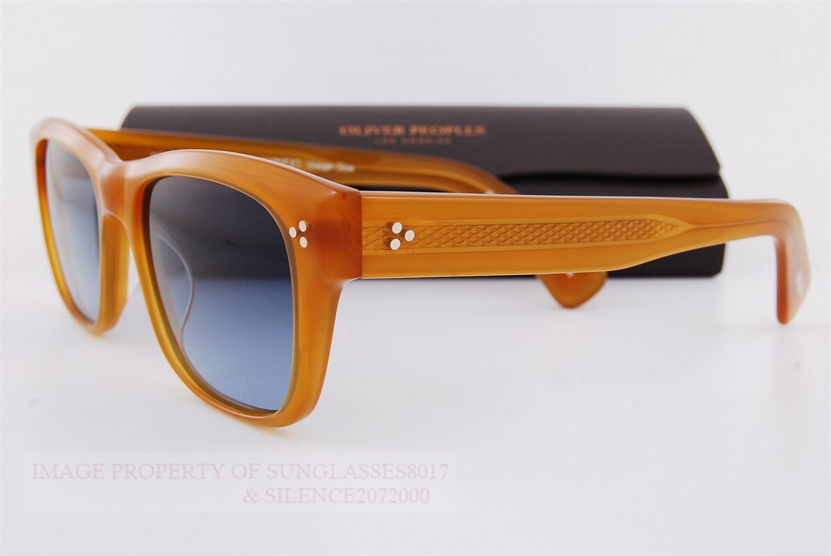 Pre-owned Oliver Peoples Sunglasses Birell Sun Ov 5524/su 1578q8 Amber/marine Gradient In Blue
