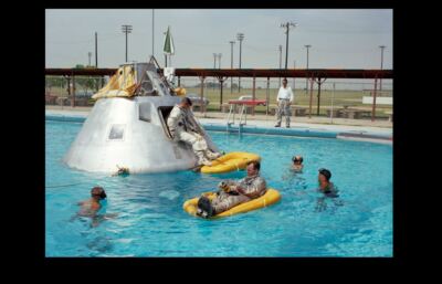 Apollo 1 Crew Training PHOTO Water Landing Astronauts Gus Grissom White Chaffee