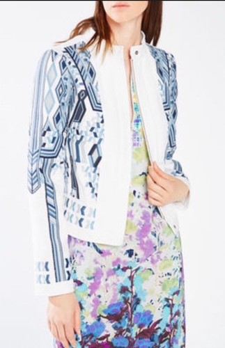 Pre-owned Bcbgmaxazria Bcbg Maxazria Runway "freddie" Jacket Xs Blue $1398