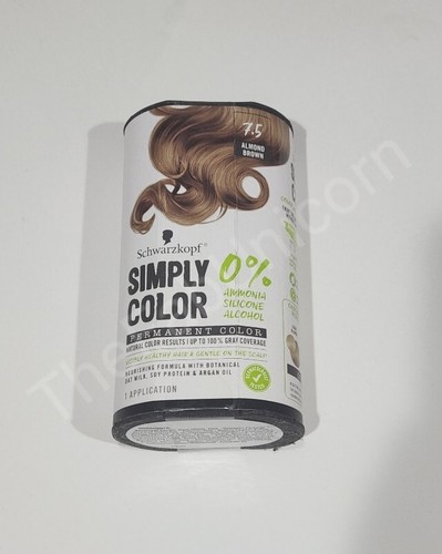 Permanent Hair Color # 7.5 Almond Brown - No Ammonia