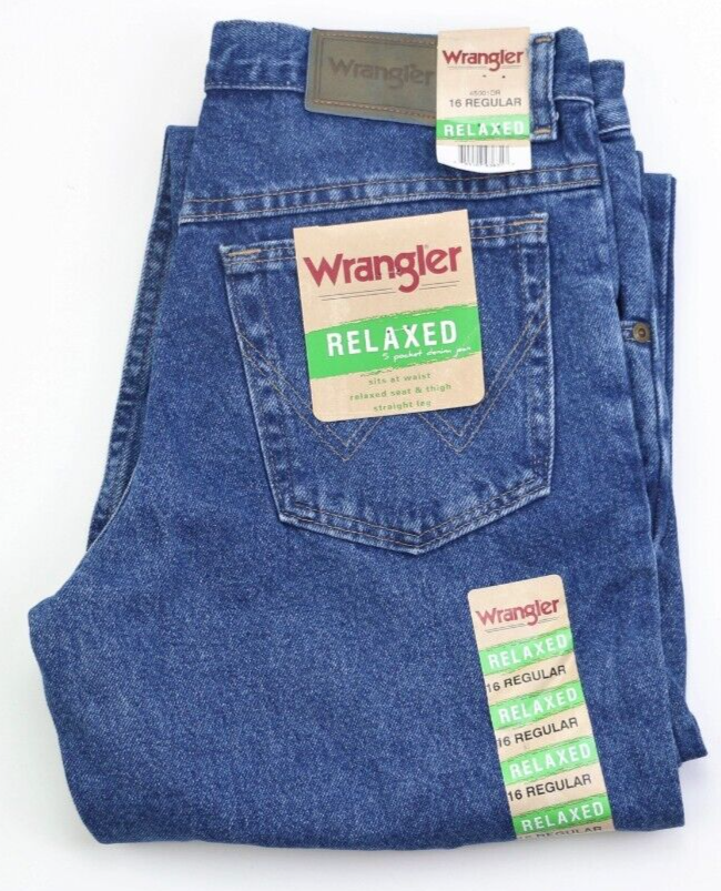 

Джинсы прямого кроя для мальчика Wrangler Regular Relaxed Fit, размер , с регулируемой талией, новинка, Синий